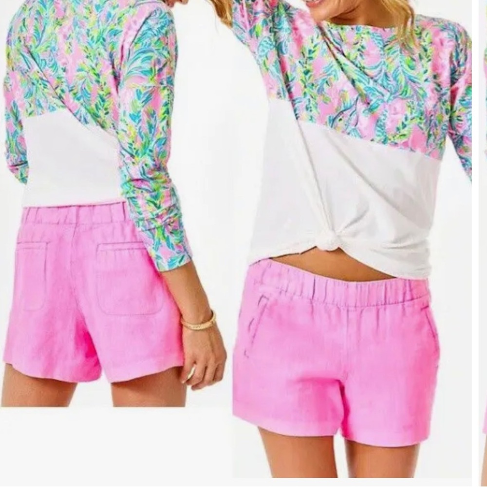 Lilly Pulitzer Lilo linen shirt size XL
